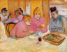 Toulouse-Lautrec de Henri Diningroom in brothel Sun. -,  