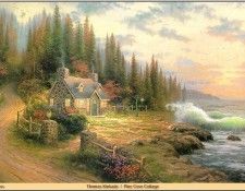 Thomas Kinkade - Pine Cove Cottage (Abraxsis).  