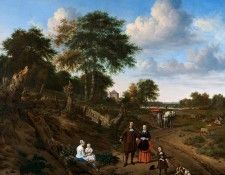     -            [Portrait of a Couple with two Children and a Nursemaid in a Landscape]. ,   