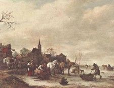 OSTADE Isaack van Winter Landscape. ������, ��� Isack