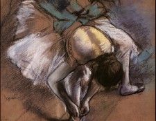 Degas Dancer Adjusting Her Slipper, 1880-85 c.. ����, �����-������-����