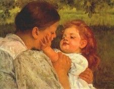 cassatt maternal caress 1896.  