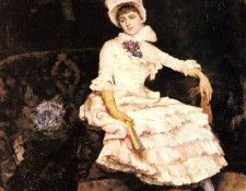 Strydonck Guillaume Van An Elegant Lady In Pink. Strydonck,  