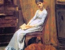 The Artists Wife and his setter Dog. , 