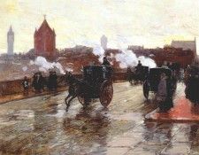 hassam clearing sunset (corner of berkeley street and columbus avenue) 1890. ������, ������