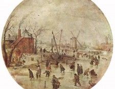 AVERCAMP Hendrick Winter Landscape With Skaters. Avercamp, 