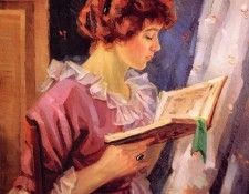 Fehrer, Oscar - Woman in Profile Reading (end. Fehrer, 