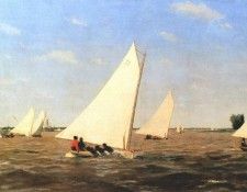 eakins sailboats racing on the delaware 1874. 