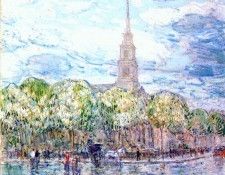 hassam saint marks in the bowery 1910. , 