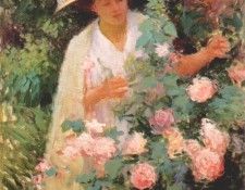 greacen ethol with roses 1907. Greacen