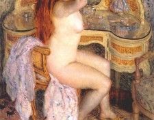 frieseke nude seated at her dressing table 1909. Frieseke,  