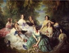 Winterhalter Franz Xavier The Empress Eugenie Surrounded by her Ladies in Waiting. ,  