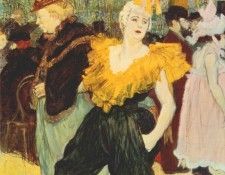 lautrec the clownesse cha-u-kao at the moulin rouge 1895. �����-������, ���� ��