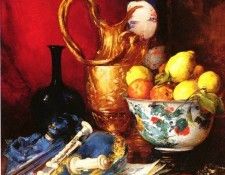 Vollon Antoine A Stiil Life With A Bowl Of Fruit. Vollon, ������