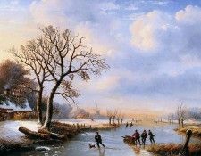 Verwee Louis Pierre Winter Sun. Verwee  