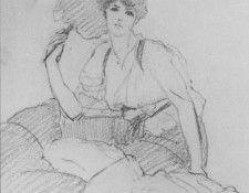 Godward Flabellifera pencil sketch. ,  