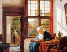 Strij van Abraham Reading old woman at window . Strij, �������� ���