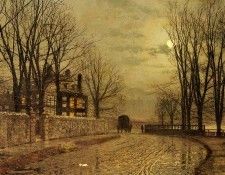 Grimshaw John Atkinson The Turn Of The Road.   