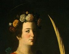 Zurbaran Saint Lucy, detlalj 2, c. 1625-1630, NG Washington. ,  