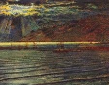 Hunt William Holman Fishingboats by Moonlight. ,  
