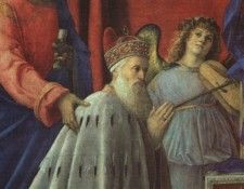 BELLINI,G. THE DOGE BARBARIGO, ST. JOHN, AND MUSICIAN ANGELS. , 