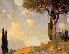 Sargent John Singer A Landscape Study at San Vigilio Lake of Garda. ,  