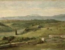 Watts George Frederick Panoramic Landscape with a Farmhouse. ,  