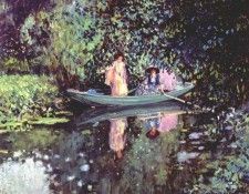 frieseke two ladies in a boat c1905. Frieseke,  