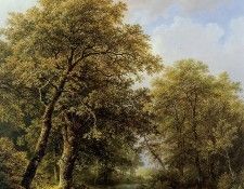Koekkoek Barend C Shepherd with cows Sun. Koekkoek, Barend 