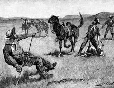 Fr 054 Teaching a Mustang Pony to Pack Dead Game FredericRemington sqs. Remington, ��������