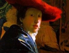 The girl with the red hat, 22.8 x 18 cm, NG Washington. Vermeer, Johannes