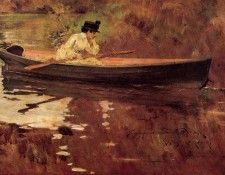 Chase William Merritt Mrs. Chase in Prospect Park. ,  