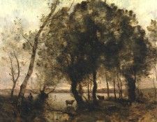 Corot The Lake, 1861, 133x157.5 cm, Frick coll. NY. , --