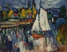Vlaminck View of the Seine, ca 1906, 54.5x65.5 cm, Eremitage.   