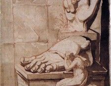 FUSELI John Henry The Artist Moved By The Grandeur Of Antique Fragments. , 