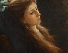 1873 Girl with a Tress. ,  