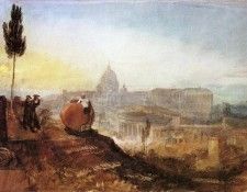 Turner Joseph Mallord William Rome St. Peter-s from the Villa Barberini. ,   