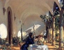 Sargent John Singer Breakfast in the Loggia. ,  