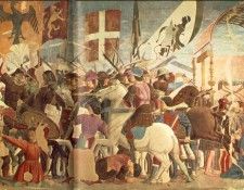 Piero della Francesca -The Arezzo Cycle - Battle between Heraclius and Chosroes (detail) [04]. ,  