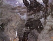 0uro0001  ted nasmith  morgoth and the high king of the nold. Nasmith, 