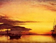 Cooke Edward William Sunset On The Lagune Of Venice. ,  