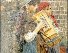 Zorn Italienska gatumusikanter. 1882, akvarell (Watercolour). ����, ������
