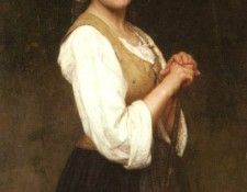 Salanson Eugenie Marie A Young Shepherdess. Salanson  