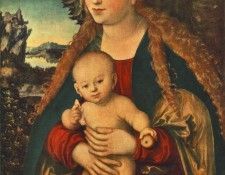 Cranach d.a. Virgin and Child, 1525, 87x59 cm, Eremitaget. ������, ����� �������