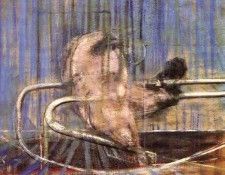Bacon Crouching Nude on a Rail, 1952. �����, �������