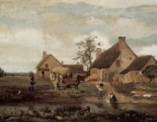 Corot A Farm in the Nievre. , --