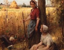 A rest from the harvest. Tanoux,  Adriene