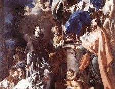 SOLIMENA Francesco St Bonaventura Receiving The Banner Of St Sepulchre From The Madonna. �������� ���������