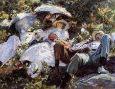 Sargent John Singer Group with Parasols (A Siesta). ,  