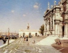 Ortega Martin Rico y A View Of Santa Maria Della Salute Venice. --- Y